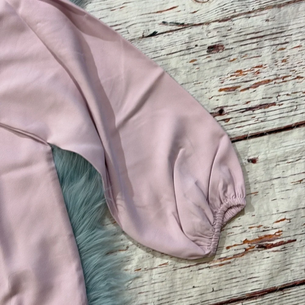 NWT J. CREW Puff-Sleeve Satin-Back Crepe Top in Lavender sz XSP